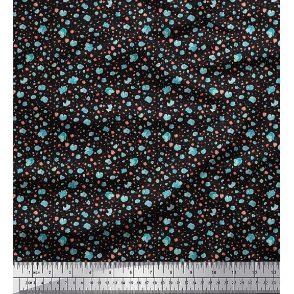 Soimoi Cotton Duck Fabric Floral Shirting Print Fabric by The Yard 42 Inch Wide