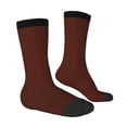 thumbnail image 2 of Goofa Brown Printed Men's Crew Socks, Soft Durable Breathable Moisture-Wicking with Odor Control Cotton socks, 2 of 9