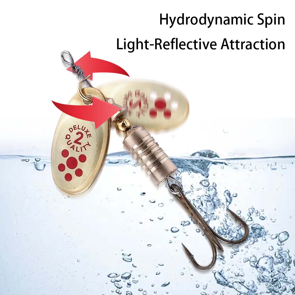10PCS Spinner Spoon Metal Bait Fishing Lures With Box Sequins Crankbait Spoon Baits Bass Trout Perch Pike Rotating