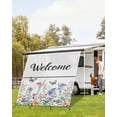 thumbnail image 4 of 4th of July RV Awning Sun Shade Screen 9'X7' Welcome Patriotic Love Mesh Sunscreen Butterfly Floral Awning Shade Screen with Zipper UV Blocker Completed Kits Outdoor Canopy for RV Motorhome Camper, 4 of 7