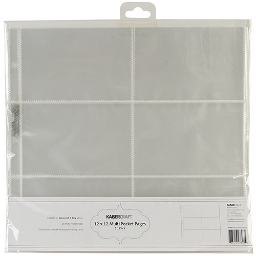 DRing Album Page Protectors, 12" x 12" 10pk