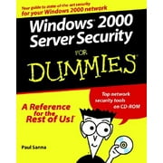 Windows 2000 Server Security for Dummies [With CDROM]