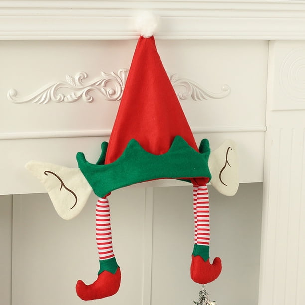 Puntoco Adornos navideños Gorros navideños Gorros novedosos Gorros navideños con patas falsas Gorros para fiestas navideñas Gorros decorativos navideños