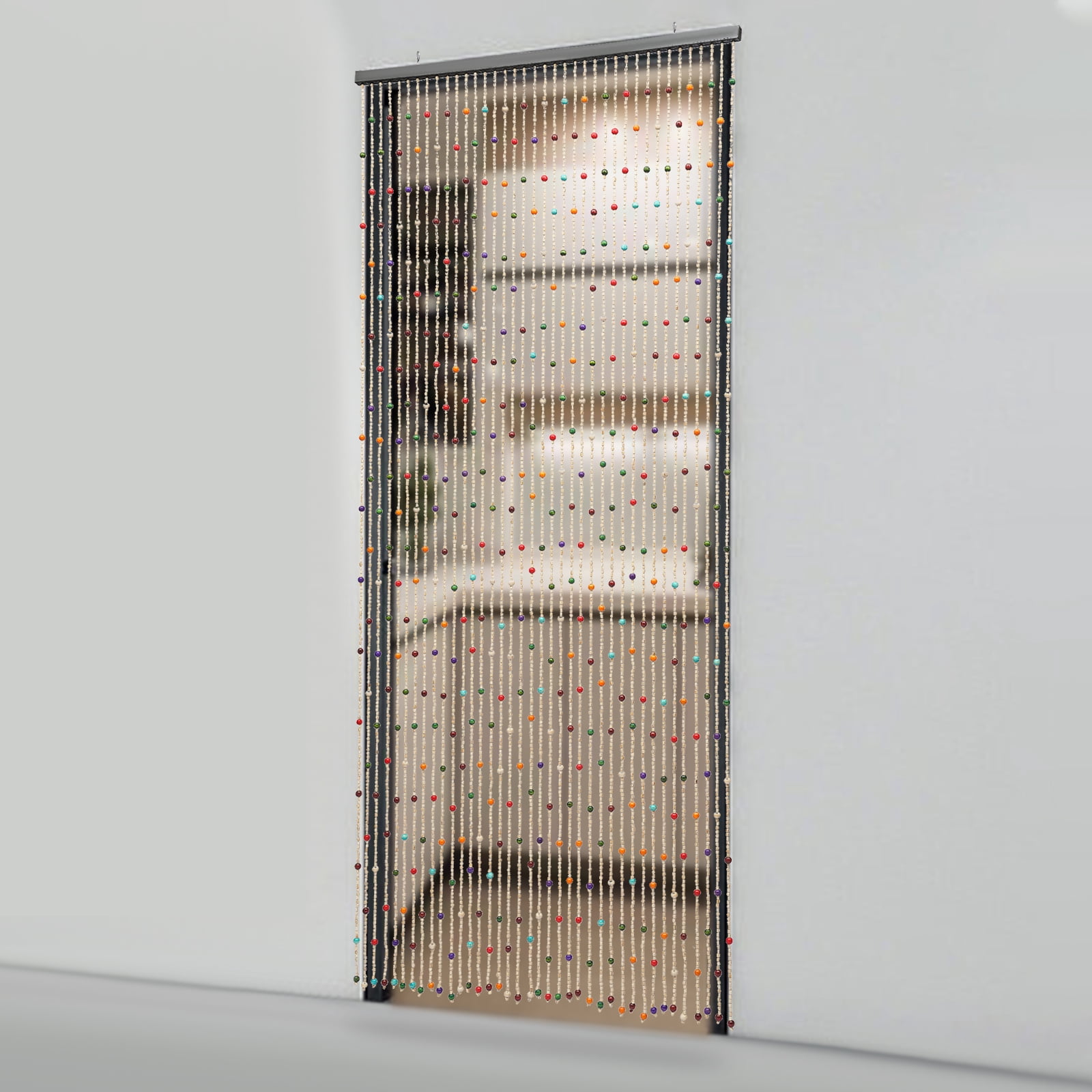 Wildnix Traditional Chinese Style Beaded Curtain with Bamboo Wood and Cotton Thread, &nbsp; Decorative Design for Door/Window