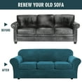 thumbnail image 5 of Eurhowing 4-Piece Velvet Sofa Slipcover for 3-Seater Couch, Stretch Soft Non-Slip Pet-Friendly Couch Cover, Elastic Washable Furniture Protector, Blue, 5 of 8