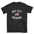 thumbnail image 1 of Bay City Michigan Patriot Men's Cotton T-Shirt, 1 of 1