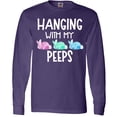 thumbnail image 3 of Inktastic Easter Hanging with My Peeps Pastel Bunnies Long Sleeve T-Shirt, 3 of 5