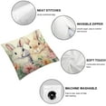 thumbnail image 4 of Nawypu  Easter Bunny Flowers Pillow Covers Spring Watercolor Rabbit Floral Pillow Cases Set of 2 Farmhouse Outdoor Throw Cushion Covers for Home Couch Sofa Easter Decoration, 4 of 6