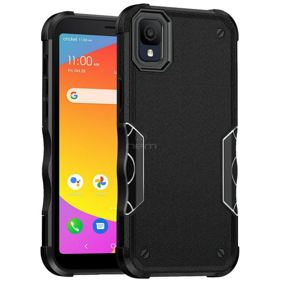 For TCL ION Z 2023 Non Slip Dual Layer Shockproof Protective Hybrid Case Cover Black