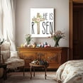 thumbnail image 5 of P&L Art Framed Canvas Wall Art - 8"x10" "HE IS RISEN" Wooden Cross with Flower Print - Christian Nook/Tabletop Easter Decor, 5 of 8