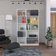 thumbnail image 4 of Nmkwnr 10 Shelves Wood Bookcase Bookshelf Book Storage Rack for Living Room, Office, White, 4 of 6