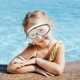 thumbnail image 1 of Large Frame Adult Swimming Goggles Fog Diving Glasses with Water Drop Style Swim Cap Set, 1 of 6