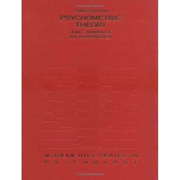 Pre-Owned Psychometric Theory (Hardcover) 007047849X 9780070478497