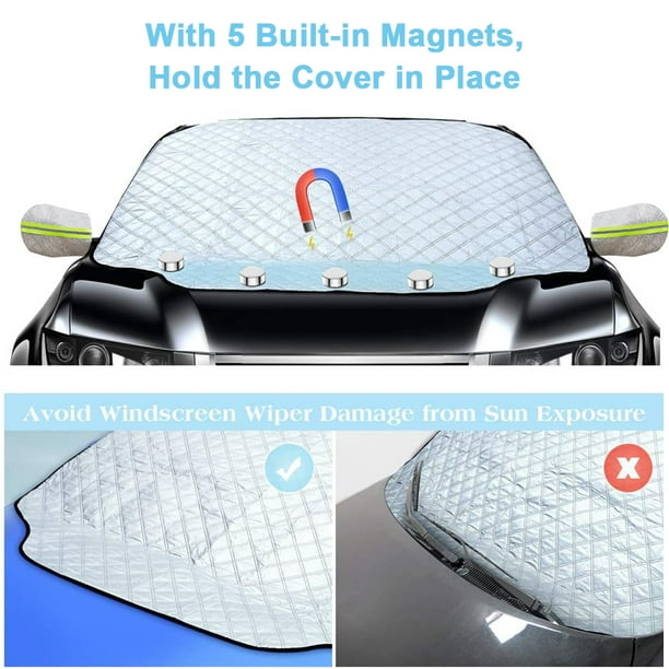 Car windshield, windshield cover for ice and snow with 4 layers of