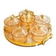 thumbnail image 3 of Bandeja de frutas secas, plato para servir dividido con asa, tarro para , recipiente para secos para banquete, accesorios de regalo, Ámbar, 3 of 8