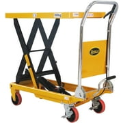 APOLLOLIFT 1100lb Single Scissor Lift Table Hydraulic Table Cart 35" Platform Manual Lifting