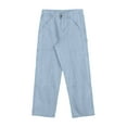 thumbnail image 4 of TAIAOJING Men's Jeans High Street Straight Leg Baggy Oversize Wide Leg Cargo Pants Comfort Stretch Denim Jeans for Men, 4 of 6