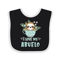 Inktastic Teacup Raccoon I Love My Abuelo Boys or Girls Baby Bib