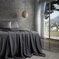 thumbnail image 4 of Sleepgram Viscose from Bamboo Cal King Sheets, 2 Pillowcases, Grey Stone, 4 of 7