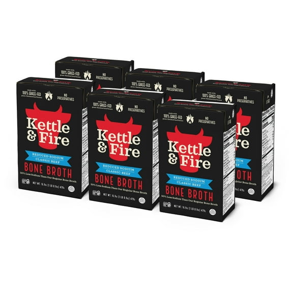 6 Pack: Reduced Sodium Beef Bone Broth
