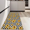 thumbnail image 4 of Black White Checker Sunflower Pattern Kitchen Rug Mat,Kitchen Runner Rugs Non Skid Washable,Decorative Kitchen Floor Mats for Kitchen,Sink,Laundry,17"X47", 4 of 5