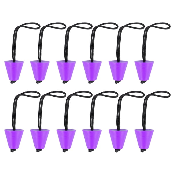 12uds Kayak Imbornal Tapón Drenaje Agujeros Tapón con Cuerda Morado