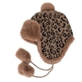 thumbnail image 3 of Outdoor Leopard Winter Neutral Warm Ear Protection Hat Autumn knitted Woolen Hat, 3 of 9