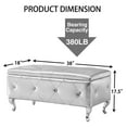 thumbnail image 7 of M optimized Storage Ottoman Bench, Upholstered Flip Top Ottoman Bench with Crystal Buttons, Rectangular End of Bed Bench Foot Rest for Bedroom Living Room Hallway, 7 of 7