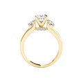 thumbnail image 2 of Bague en Vermeil Doré avec Trois Pierres en Zircone Cubique, 2 of 7