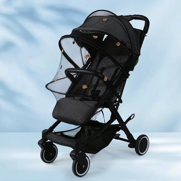 `Universal Full‑Cover Baby Stroller Mosquito Net Zipper Mesh Pram Anti‑Insect Protection Cover, Multiple Sizes Styles`