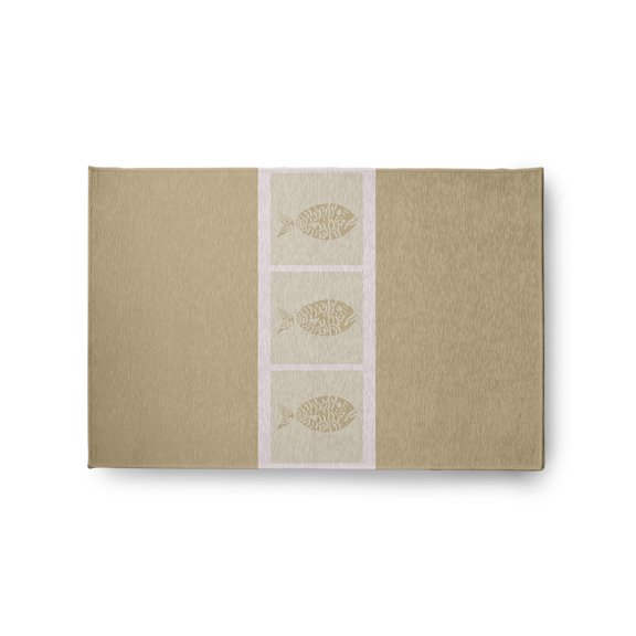 Simply Daisy 2' x 3' Fish Chips Nautical Chenille Rug, Taupe