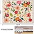 thumbnail image 2 of Office Chair Mat for Hardwood & Tile Floor,Boho Floral 60"x48" Office Computer Chair Mat for Rolling Chairs,Under Desk Non Slip Gaming Rug,Rubber Backing Large Low-Pile Carpet Protector Mat(Beige), 2 of 6