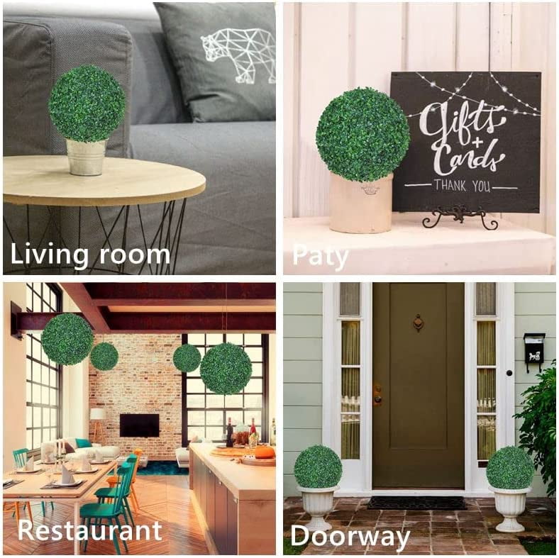 Artificial Topiary Ball Fake Boxwood Plant Decoration Balls for Garden Indoor Outdoor Home Wedding Birthday Party Decor,1PC