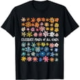 thumbnail image 2 of 100% Cotton Celebrate Minds of All Kinds Flowers Neurodiversity Autism T-Shirt, 2 of 5
