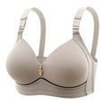 thumbnail image 2 of CFLVAEK Plus Size Womens Bras Wireless Push Up Bralette Comfort Full Coverage Seamless Bra Breathable Adjustable Straps Brassiere for Large Bust Gray XL, 2 of 5
