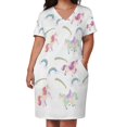 thumbnail image 3 of Vestido de noche holgado con bolsillo para mujer vestido de boda para invitados bonito mágico io Pastel Kawaii, 3 of 7