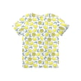 thumbnail image 4 of CCRFTGI Cute Shirts for Girls Size 7 Short Sleeve Fruit Print Clothes for Teen Girls Tee Tops Summer Casual Loose Comdy Crew Neck Shirts Yellow 2-3 Years, 4 of 4