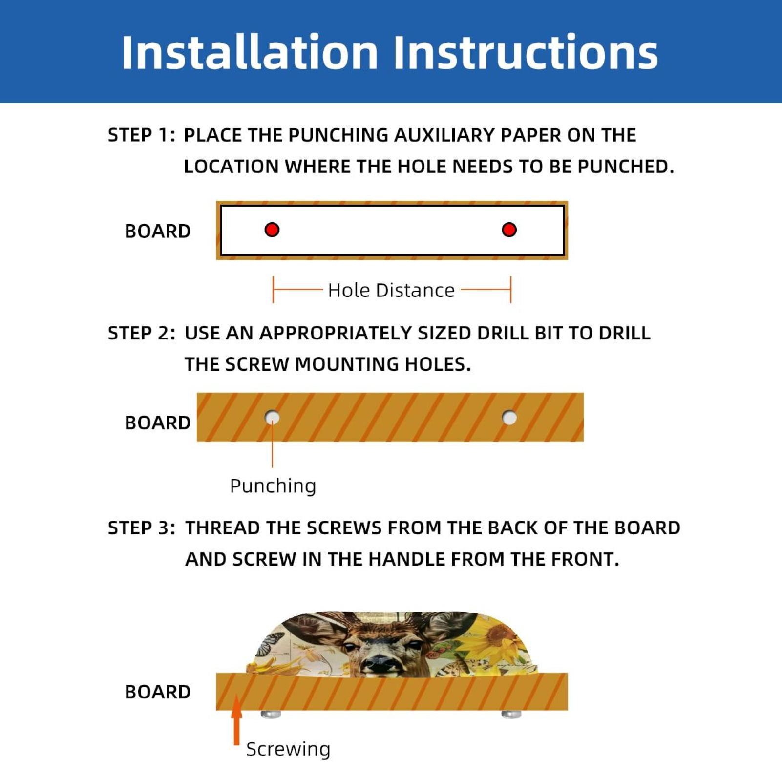 PhooArto 6 Pcs Cup Drawer Pulls, Vintage Sunflower Deer Butterfly Shell Shape Handles Cabinet Knobs for Dresser Cupboard Closet Wardrobe with Screws