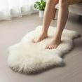 thumbnail image 2 of Super Area Rugs, Sheepskin Rug, Sheep Skin Throw Rug - Use as Decor or Seat Cover - All Natural Color, 2ft. X 3ft., 2 of 10