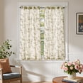 thumbnail image 4 of Cortinas de Cocina Jinchan de Lino Floral Juego de 2 Paneles 138x137 cm, 4 of 9