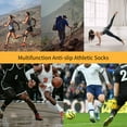 thumbnail image 6 of Qcwqmyl Non Slip Crew Socks Grip Soccer Mens Athletic Socks for Men Running Football 3 Pairs, 6 of 7