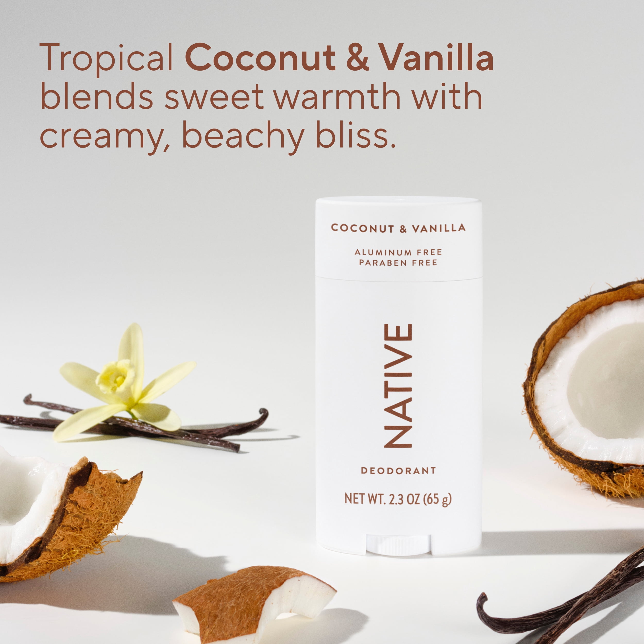(6 pack) Native Deodorant, Aluminum Free, Coconut & Vanilla, 2.3 oz, 2 Count
