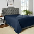 thumbnail image 5 of Mainstays 300 Thread Count Easy Care Blue Cove Cotton Blend Percale Flat Bed Sheet, King, 5 of 8