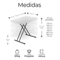 thumbnail image 3 of Raganet mesa de servicio chica plegable 8 elevaciones, 3 of 5