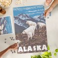 thumbnail image 4 of Lantern Press 1000 Piece Jigsaw Puzzle, Mountain Goats Scene, Denali National Park, AK, 4 of 5