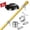Gold, variant on FIASON 5ft Silver One-Piece Stainless Steel Flag Pole, 1 Pack, Tangle Free 360 Rotating Rings & Stainless Clips, Heavy Duty for Truck RV Boat Yard Porch Outdoor, No Bracket No Flag
