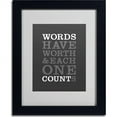 thumbnail image 2 of Trademark Fine Art "Words Worth" Canvas Art by Megan Romo, Black Frame, 2 of 3