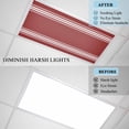 thumbnail image 4 of Red Striped Fluorescent Light Covers, Luxurious White Stripes Modern Abstract Art Magnetic Light Covers for Ceiling Lights, Fluorescent Ceiling Shade Filters for Classroom Bedroom Office 4x2Ft x 1PCS, 4 of 8