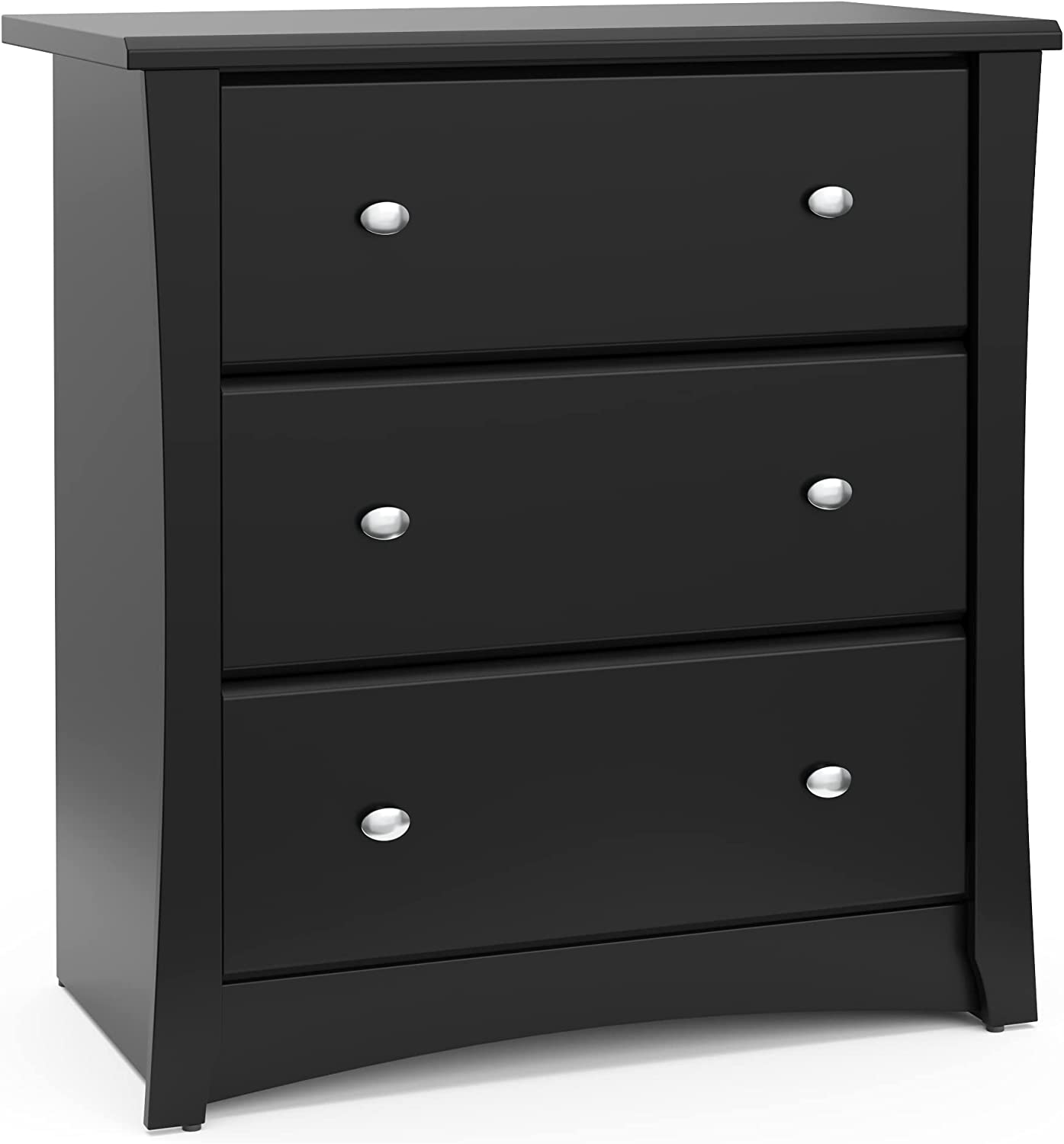 Storkcraft Crescent 4 Drawer Chest (Pebble Gray) GREENGUARD Gold Certified, Dresser For