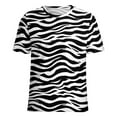 thumbnail image 5 of Animal Print Patterns Women's Short Sleeve T-Shirt Crew Neck Casual Summer Trendy Loose Fit Tops, 5 of 6
